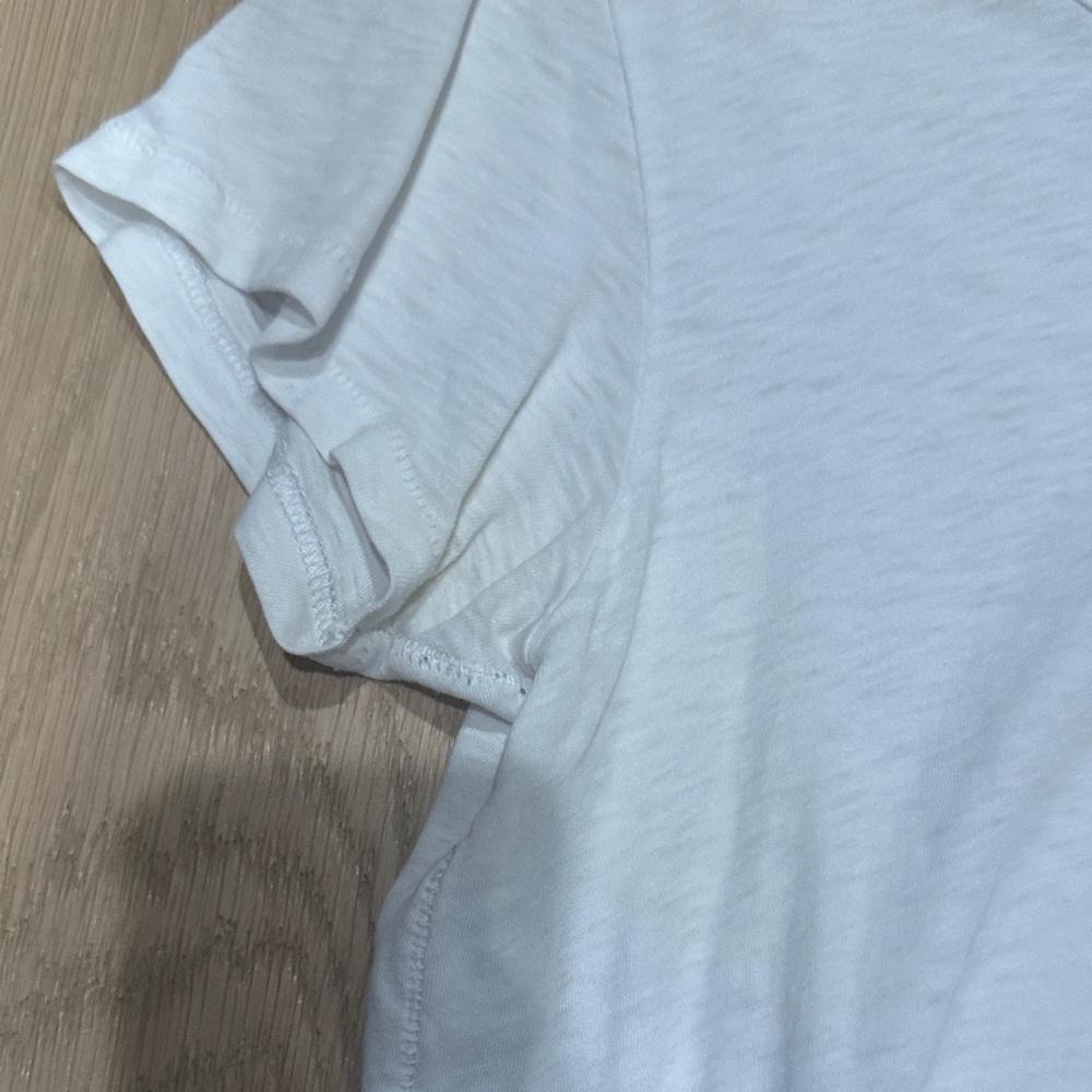 Rag & Bone White Tee with Heart Eyes Smiley Embroidery - Picture 4 of 6